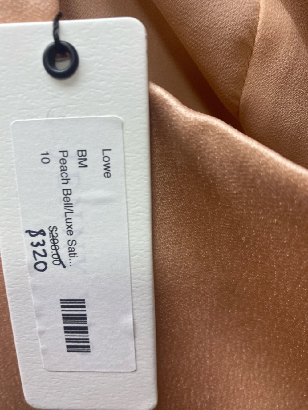 Jenny Yoo Peach Bellini Satin bridesmaid distress - Picture 6 of 11